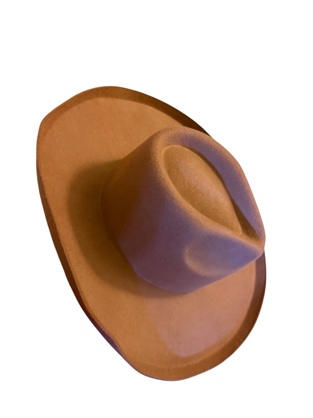 Universal Thread Felt Fedora in Warm Copper Brown/ camel